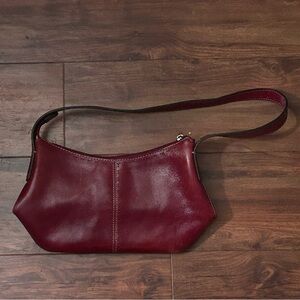 vintage burgundy leather purse
